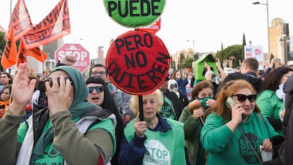 Protestas en Barcelona el pasado 5 de abril por el precio de la vivienda.