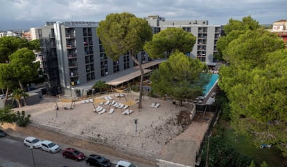 Vista del un hotel de Thomas Cook en la playa de Palma.