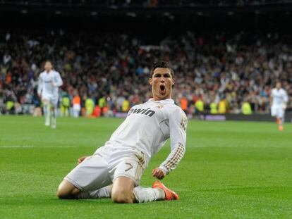 Cristiano Ronaldo festeja un gol durante esta temporada