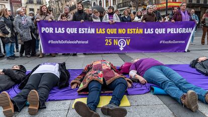 Concentración de este enero en Toledo para protestar contra los asesinatos machistas ocurridos en España.