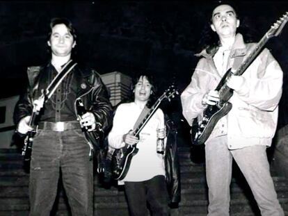 Imagen de Extremoduro cuando Carlos 'el Sucio' (a la izquierda) formaba parte de la banda.