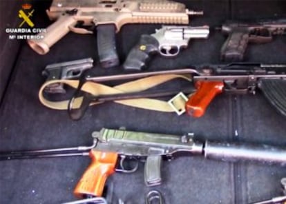 Arsenal intervenido en la operación de la Guardia Civil y la Policía Nacional.