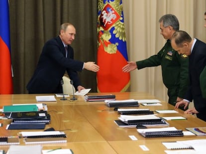 Putin, en una reunión en la residencia estatal de Bocharov Ruchéi, Sochi, este 27 de noviembre
