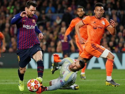 Messi sortea a Anthony Lopes