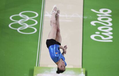Catalina Ponor en el entrenamiento oficial de Río 2016.