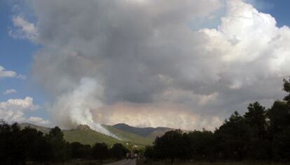 Imagen de la zona del incendio de Bocairent.