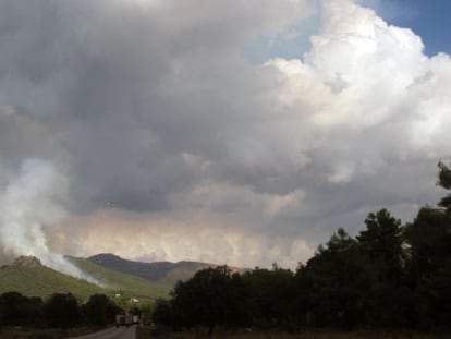 Imagen de la zona del incendio de Bocairent. 