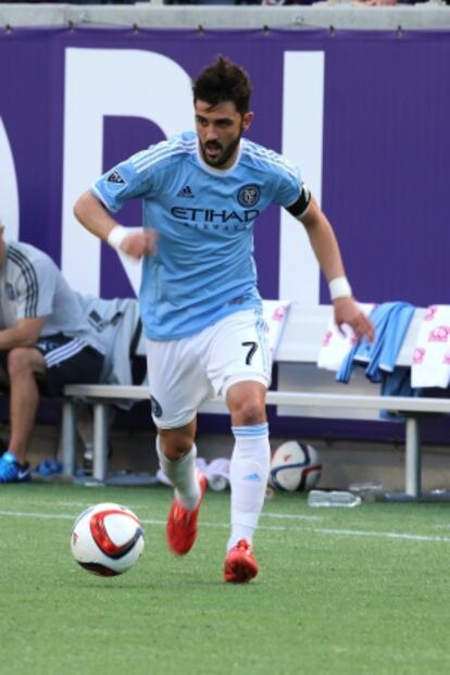 Villa, durante el partido entre el New York City y el Orlando City.