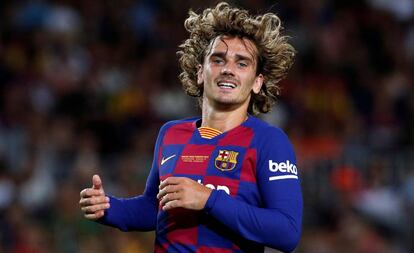 Griezmann durante el Barcelona-Arsenal del trofeo Joan Gamper.