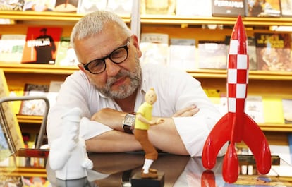 El experto en Tintín Dominique Maricq, fotografiado en Madrid.