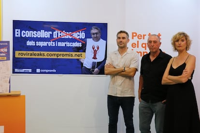 Los diputados de Compromís Fullana, Baldoví y Ruiz denuncian los gastos del Consejero Rovira en "restaurantes y marisquerías".