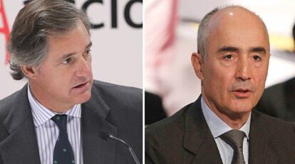 Jos&eacute; Manuel Entrecanales y Rafael del Pino, presidentes de Acciona y Ferrovial, respectivamente.