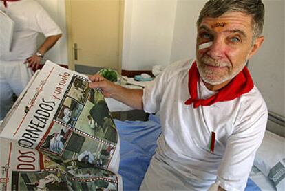 Al Gleen Chesson, en el hospital de Pamplona donde se encuentra ingresado.

/ LUIS AZANZA