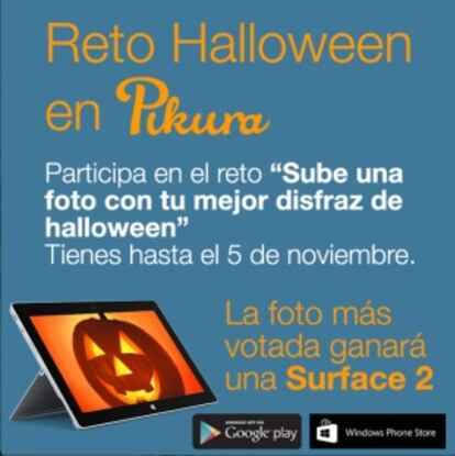 Anuncio del primer concurso de Pikura para Halloween.