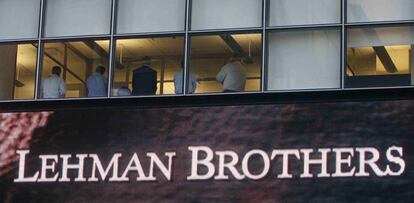 Oficinas de Lehman Brothers el día de la quiebra de la entidad