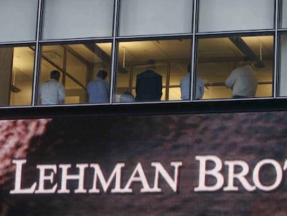 Oficinas de Lehman Brothers el día de la quiebra de la entidad