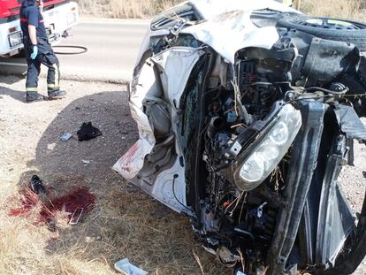 Una imagen de un accidente con un camión implicado en Almería y donde hubo dos fallecidos.