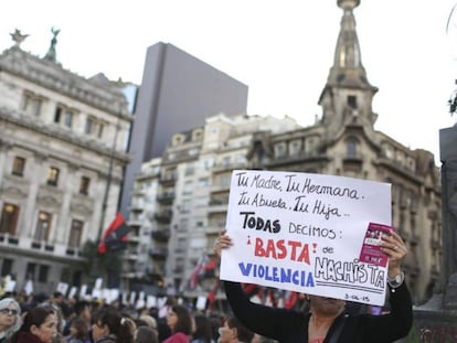 A marcha Nem Uma a Menos, em 3 de junho de 2015.