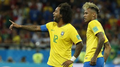 Marcelo e Neymar não tiveram a afinidade habitual pela esquerda.