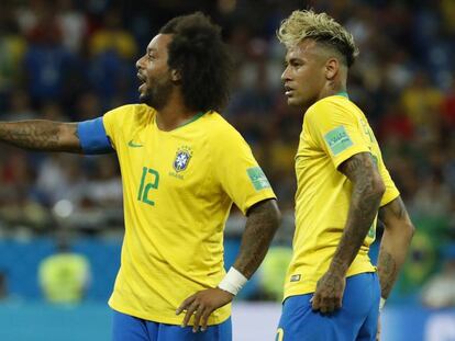 Marcelo e Neymar não tiveram a afinidade habitual pela esquerda.