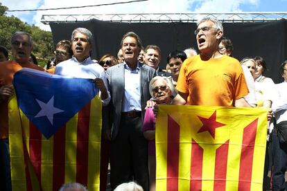 Artur Mas i Francesc Homs a Arenys de Munt.