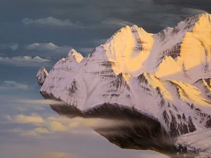 Detalle de 'El castillo de los Pirineos. After Magritte' (2013).