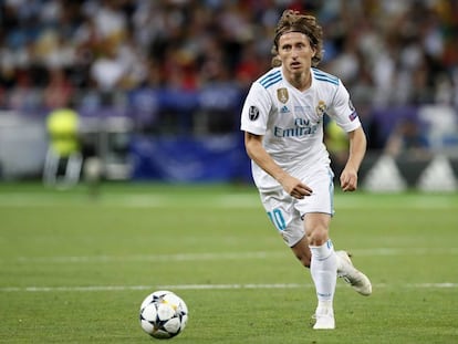 Modric, en la final de la Champions en Kiev en mayo de 2018.