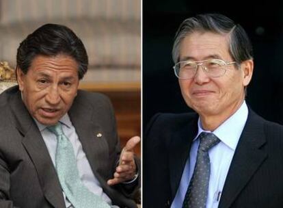 Alejandro Toledo (izquierda) y Alberto Fujimori.