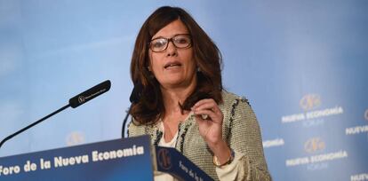 Mar España, directora general de la Agencia de Protección de Datos, durante su intervención en el Foro de la Nueva Economía