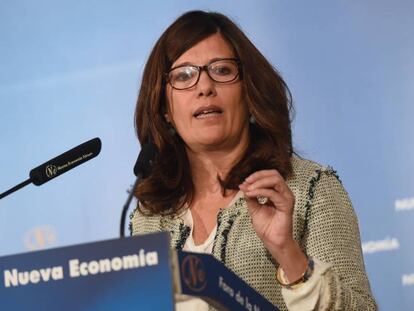 Mar España, directora general de la Agencia de Protección de Datos, durante su intervención en el Foro de la Nueva Economía