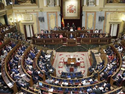 El Congreso de los Diputados, durante una intervención del presidente del Gobierno.