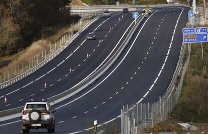 La autovía del Barbanza,el día de su inauguración.