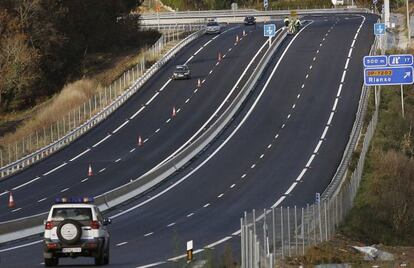 La autov&iacute;a del Barbanza,el d&iacute;a de su inauguraci&oacute;n. 