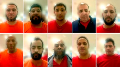 Migrantes presos en el centro de detención de Krome en Estados Unidos