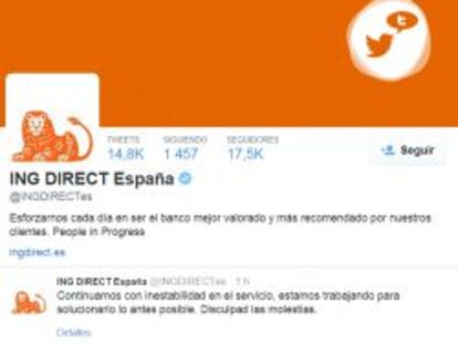 ING Direct deja de funcionar en web y por teléfono durante una hora