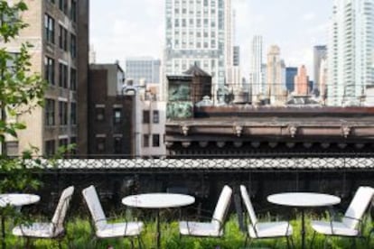 Terraço do hotel Nomad, em Nova York.