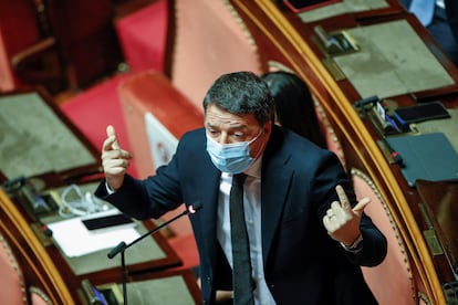 Matteo Renzi, el 30 de diciembre en la Cámara alta.
