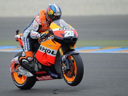 Dani Pedrosa rueda en Le Mans