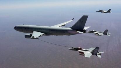 Foto cedida por el Departamento de Defensa de la aviación australiana.
