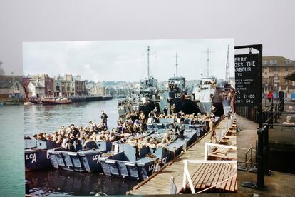 Tropas aliadas en el puerto inglés de Weymouth, el 6 de junio de 1944.