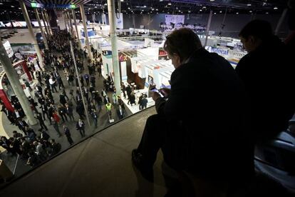 Vista d'una de les naus del Mobile World Congress, l'any passat.