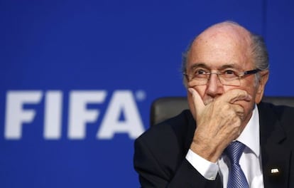 Blatter, durante una rueda de prensa.