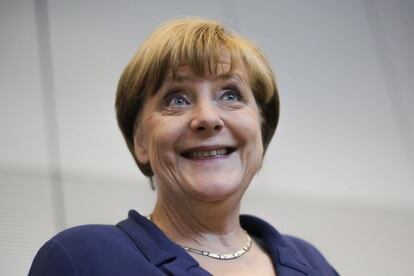 Angela Merkel, en un acto de la UCD celebrado esta semana.