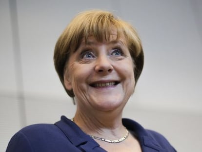 Angela Merkel, en un acto de la UCD celebrado esta semana.