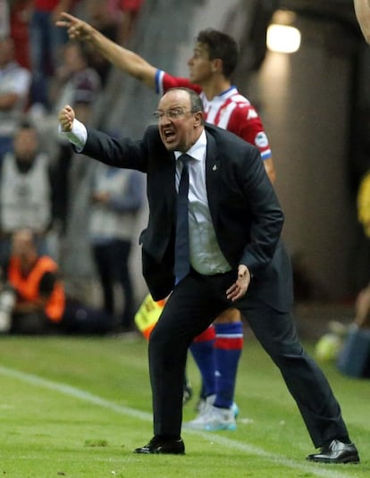 Rafa Benítez durante el partido