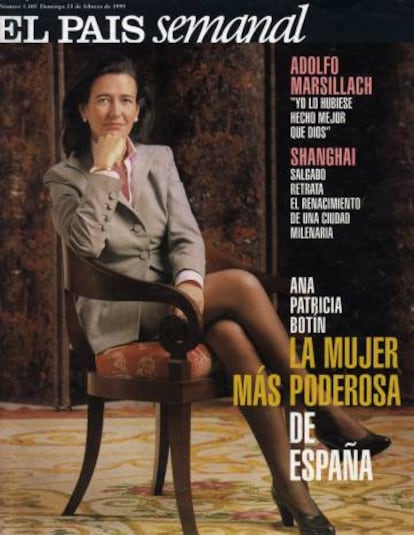 Ana Botín en la portada de 'El País Semanal', el 21 de febrero de 1999.
