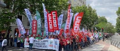 Manifestación de funcionarios de justicia el pasado 25 mayo de 2023 en Madrid.