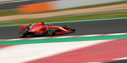 Vettel rueda en Montmeló.