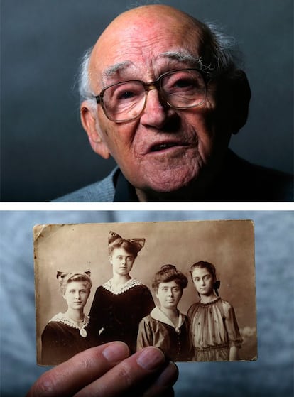 Laszlo Bernath, de 87 años, posa para un retrato en Budapest el 12 de enero de 2015. Bernath tenía 15 años cuando llevaron a su familia al campo de exterminio, pero recuerda que su padre le dijo que mintiese sobre su edad para que no les separasen. Dice que, incluso estando en el campo, él no era consciente de la existencia de las cámaras de gas. Budapest, 12 de enero de 2015.