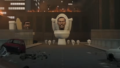 Imagen de la serie de cortos de internet 'Skibidi Toilet'.